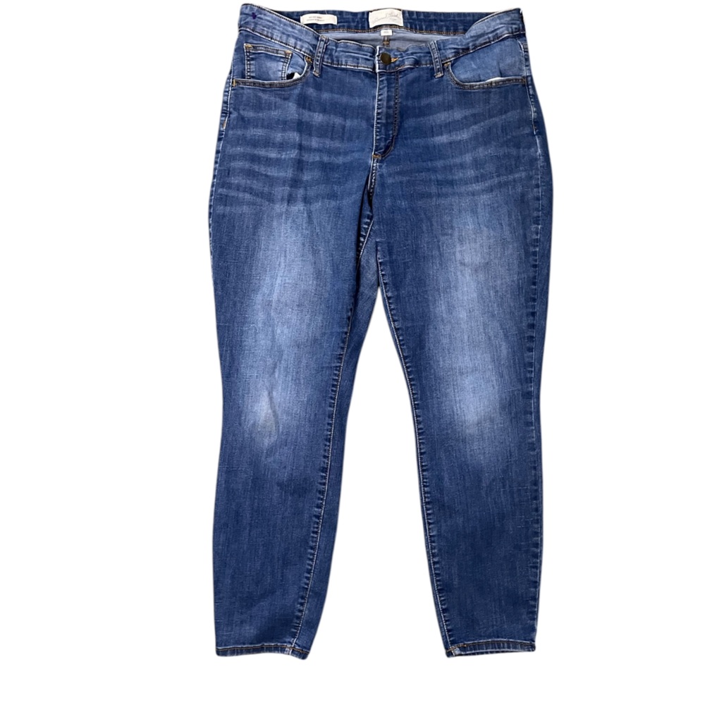 Universal Thread Mid Rise Skinny Jeans Stretch Faded Indigo 16W